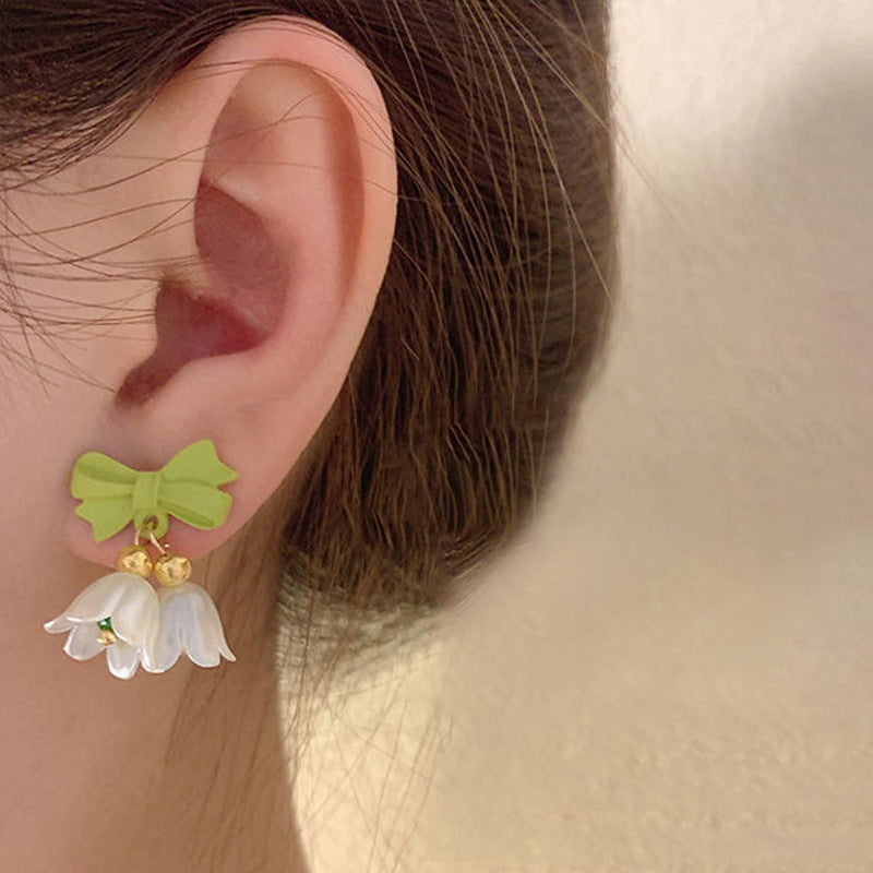 Alloy flower earrings (Minimo de Compra 2) MIC-JingX002