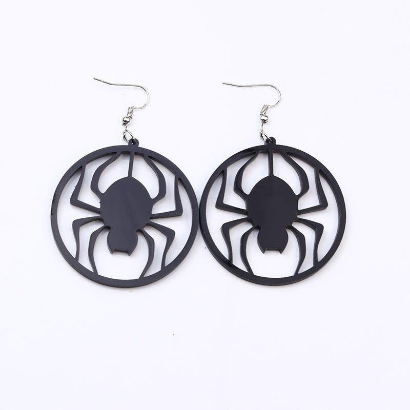 Acrylic Halloween Spider Butterfly earrings (Minimo de Compra 2) MYA-DuA035