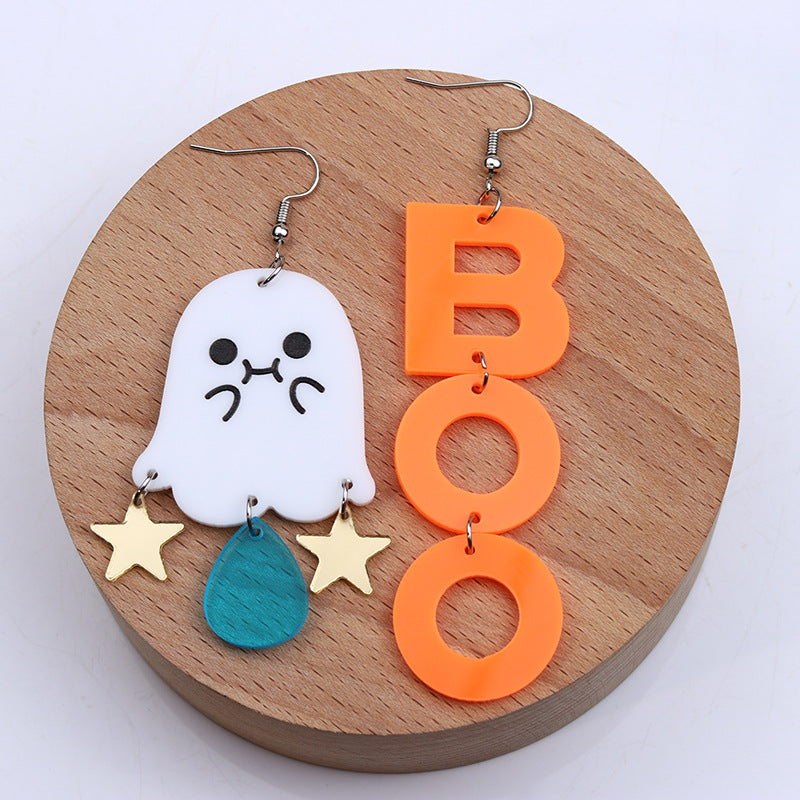 Resin Halloween Ghost Earrings (Minimo de Compra 2) MIC-DuA052