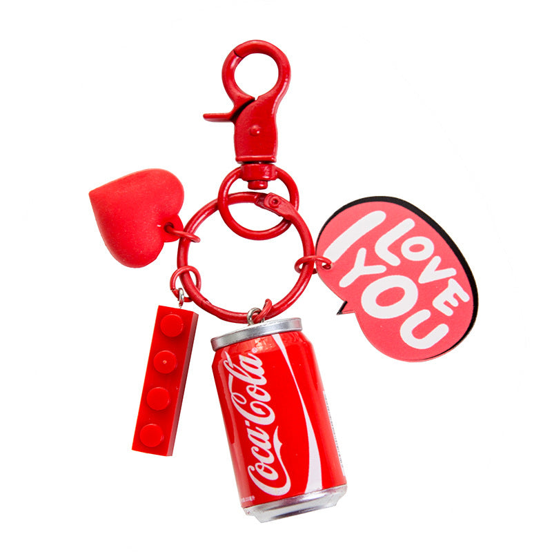 plastic coke bottle keychain Shum005