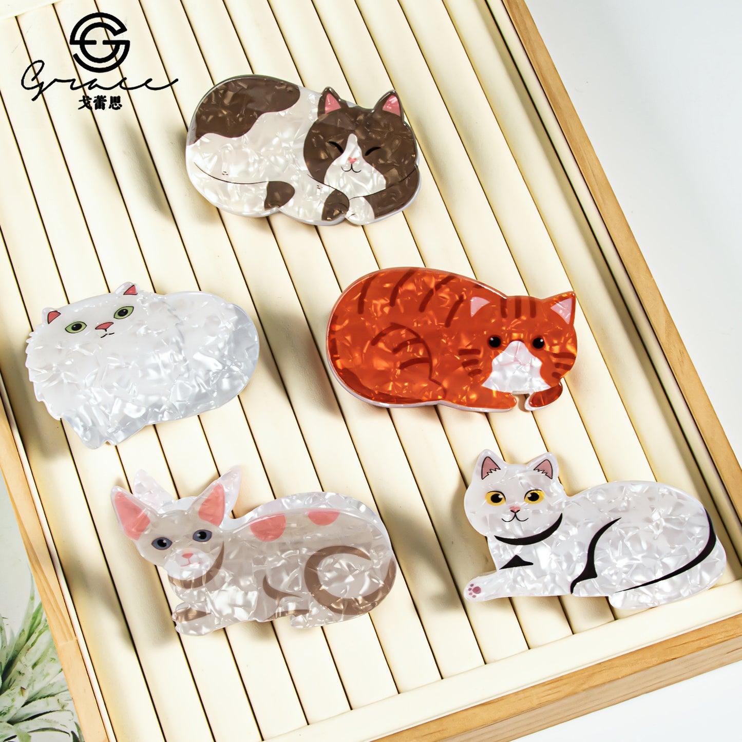 PVC cartoon cat hair clip MIC-GLS009