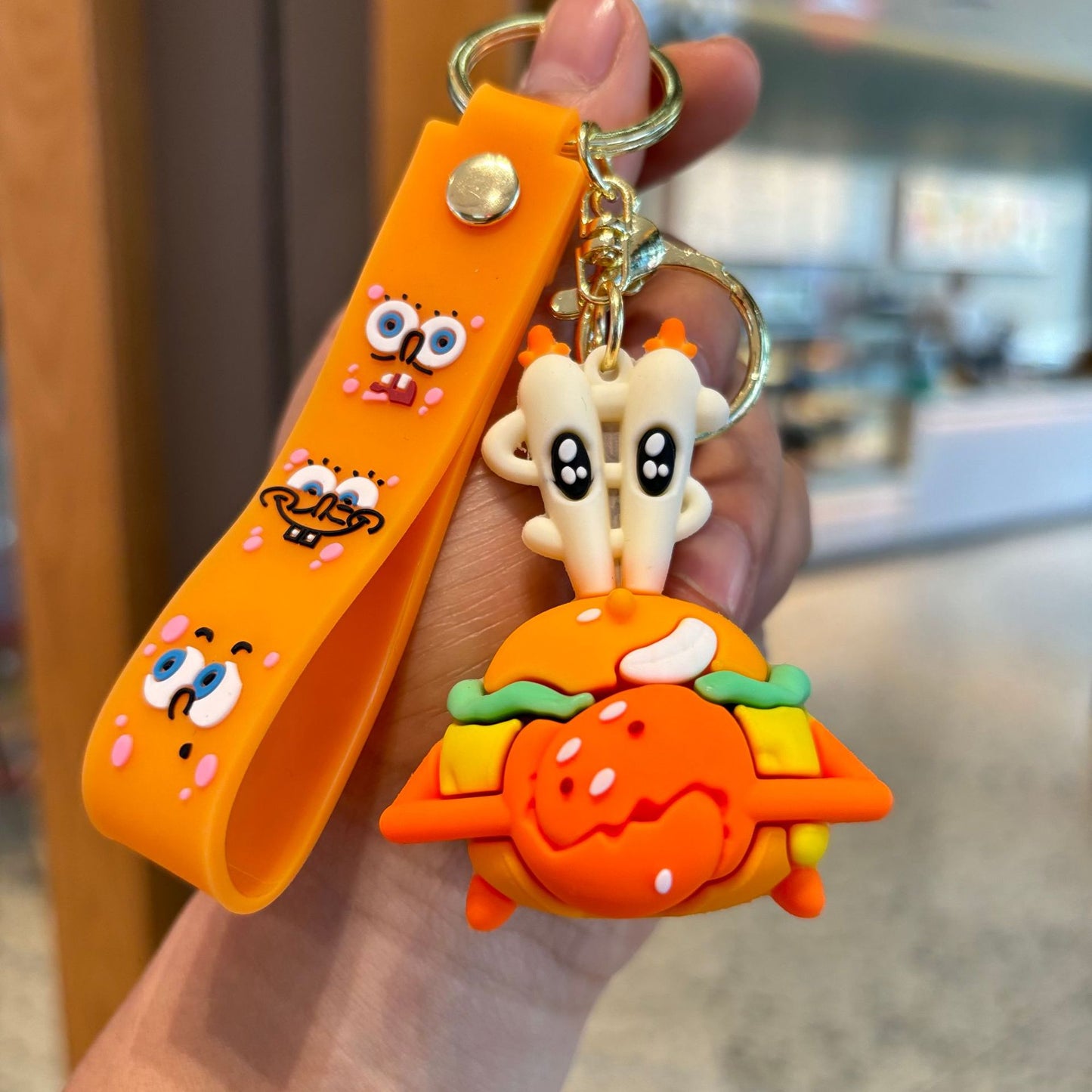 PVC cartoon sponge baby keychain MIC-PengY049