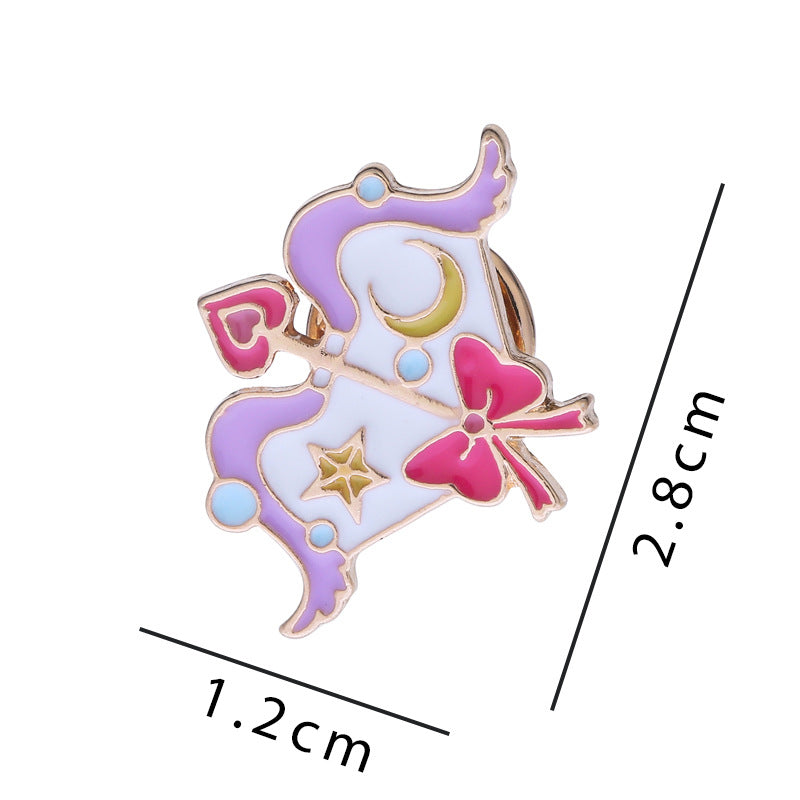 Alloy beautiful girl warrior brooch MYA-ChenW006