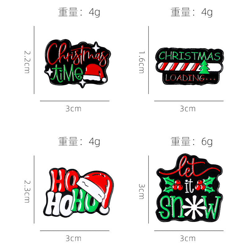 Alloy Christmas series cartoon brooch (Minimo de Compra 5) MYA-YiN018