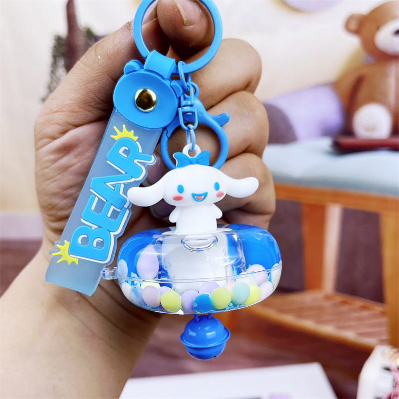 PVC cartoon wind chime oil in keychain MIC-DMF003