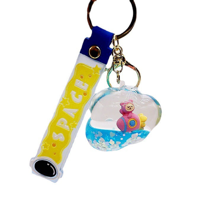 Keychains Acrylic Into Oil Cloud Space Rocket Bear MOQ≥2 DMF033