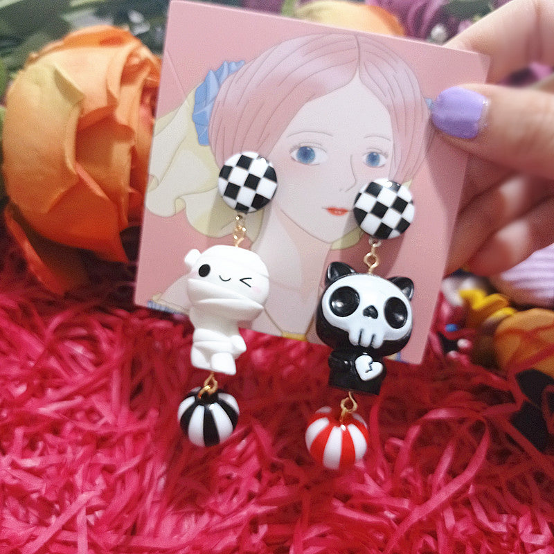 S925 Silver Post Cartoon Earrings MYA-XingJ029