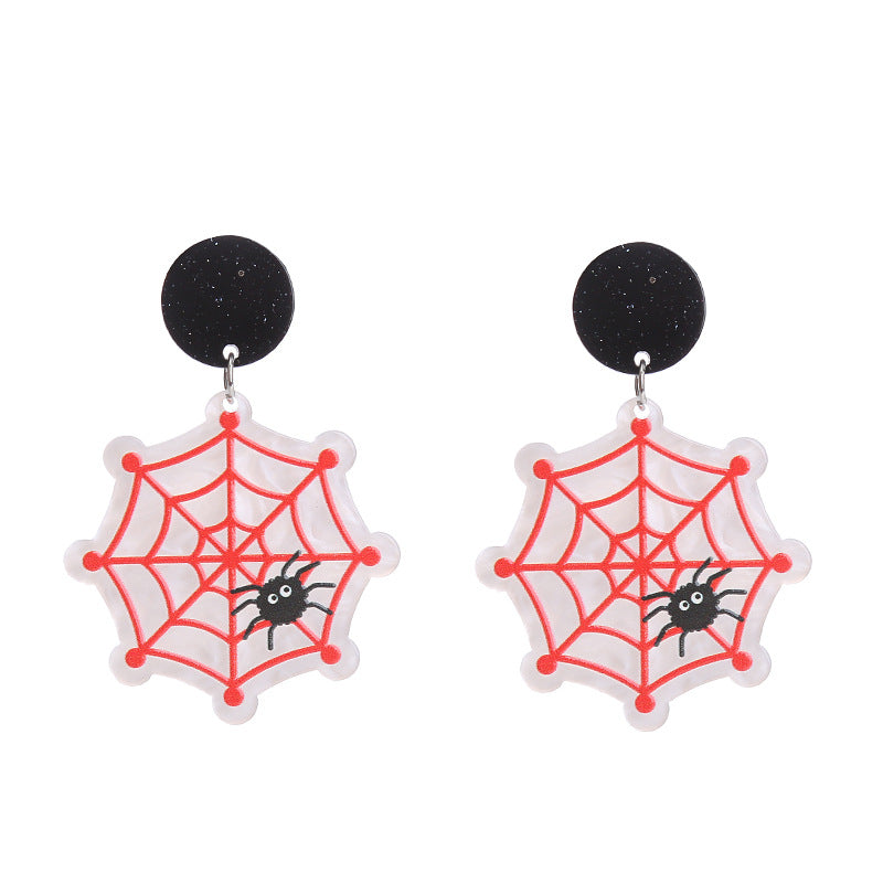 Acrylic Pumpkin Skeleton Ghost Earrings (Minimo de Compra 2) MIC-ChouT039