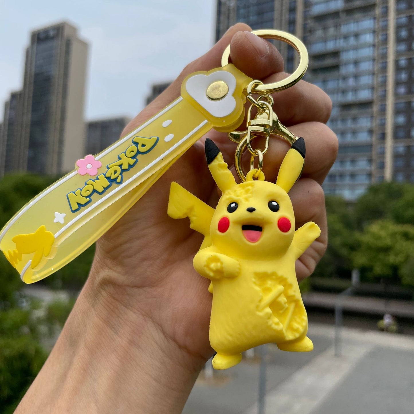 PVC New Pokemon Pikachu Keychain MIC-YaoP020