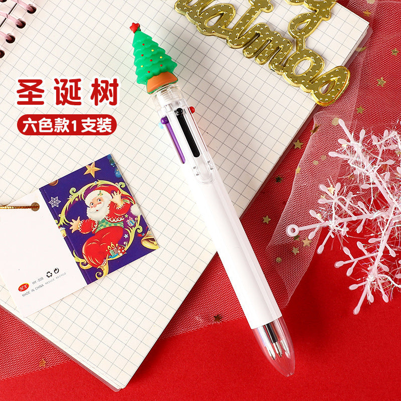 Plastic Cartoon 6 Color Ballpoint Pen midu004