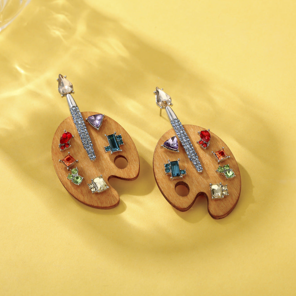 Acrylic diamond guitar earrings (Minimo de compra 2) MYA-YiD025