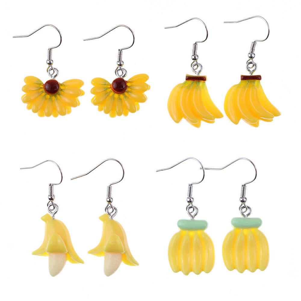 Real mini banana earrings US-NiQ006