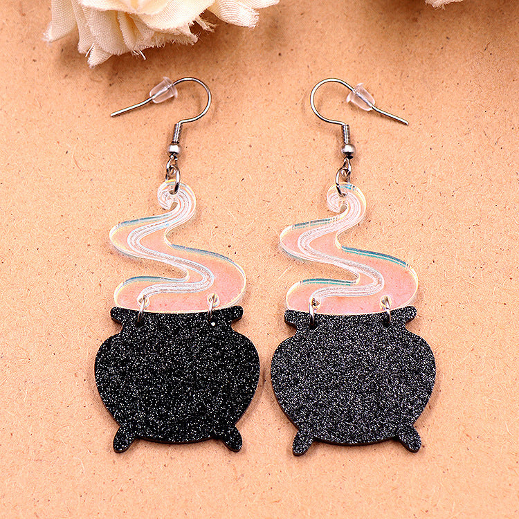 Alloy acrylic colored neon earrings (Minimo de compra 5) MIC-XiaoY083