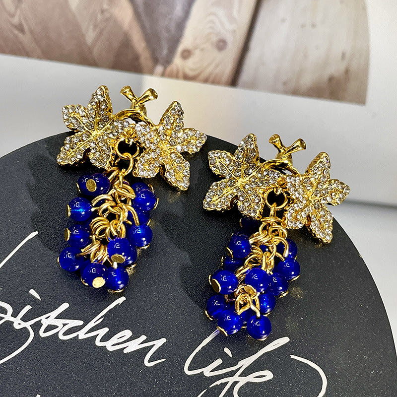 Alloy blue series earrings MYA-DieD001