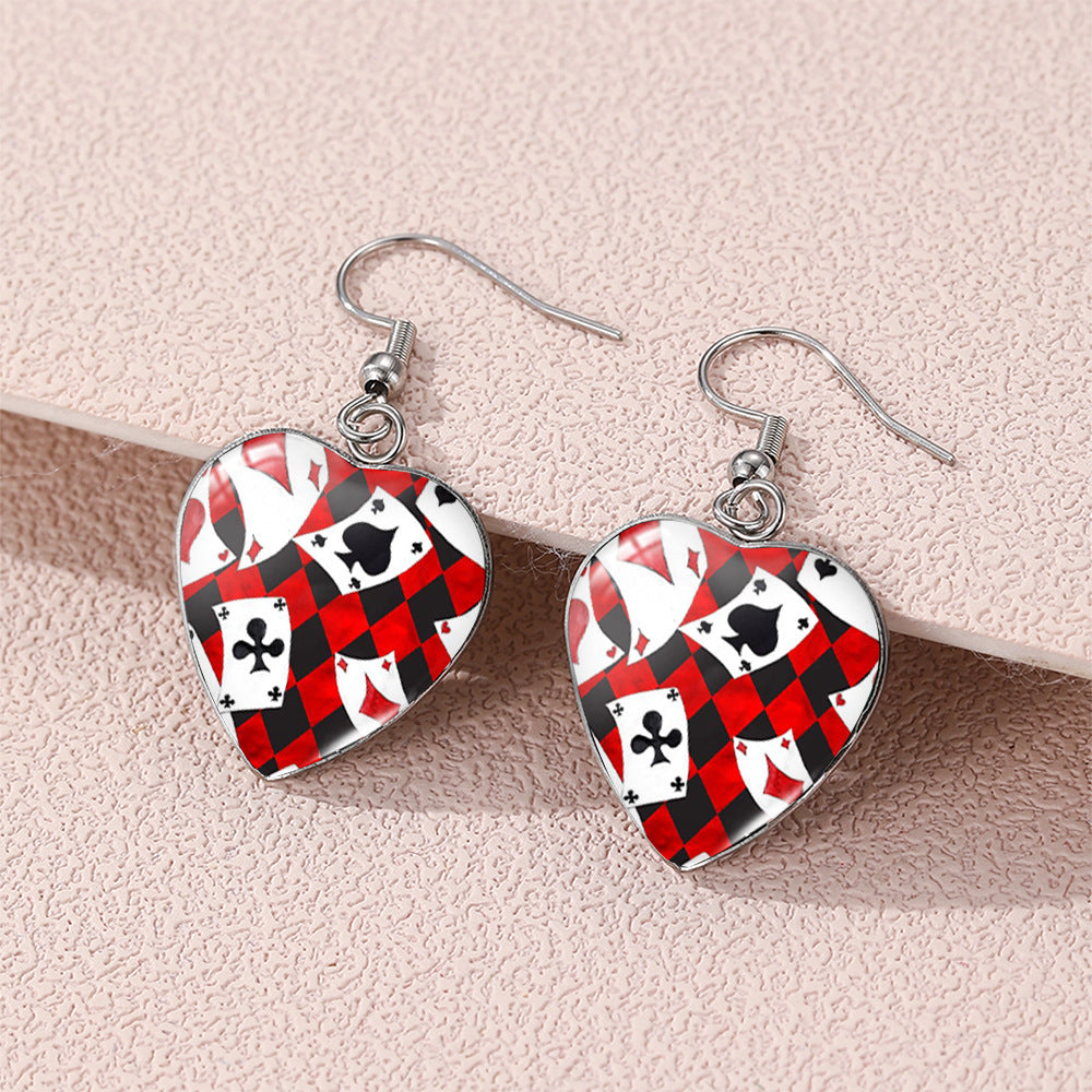 Alloy stainless steel Alice's Wonderland earrings (Minimo de compra 5) MIC-XiangL113