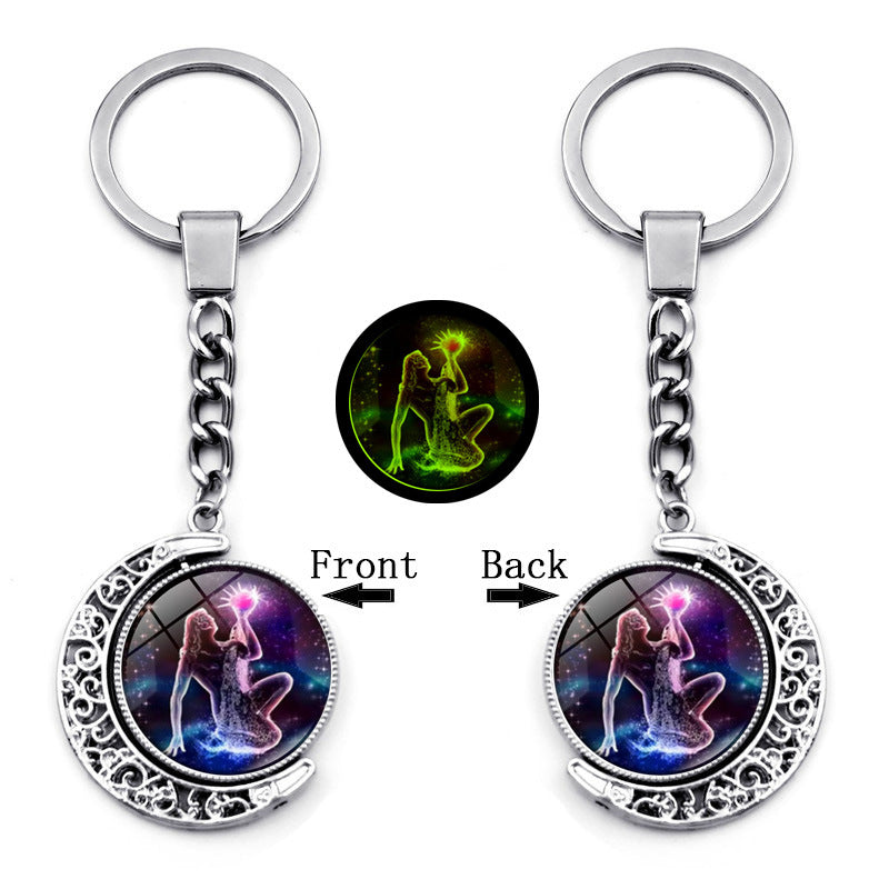 Alloy constellation luminous keychain MYA-HengX006