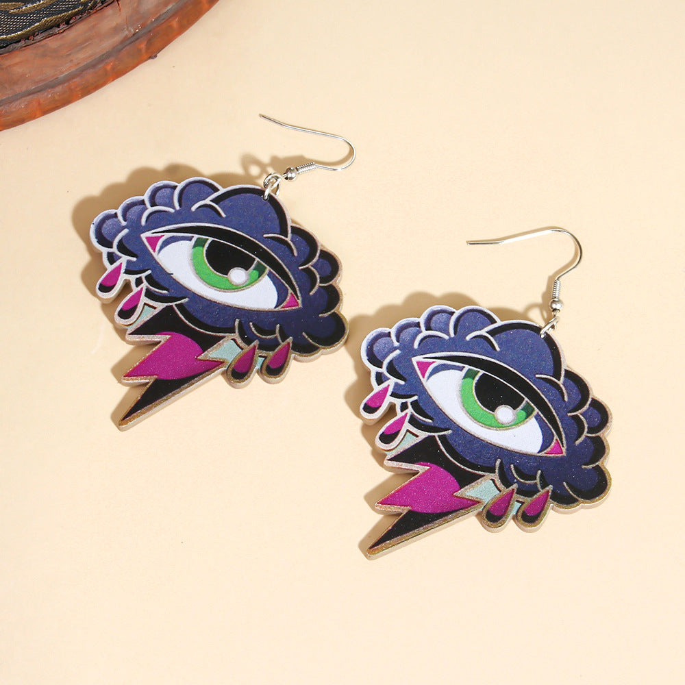 Acrylic New Devil's Eye Earrings (Minimo de compra 5) MIC-ManT035