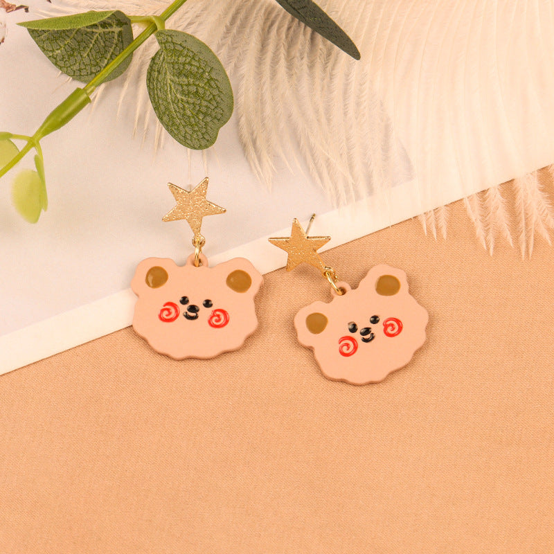 Alloy animal bow earrings （Minimo de compra 2） MYA-FuZ008