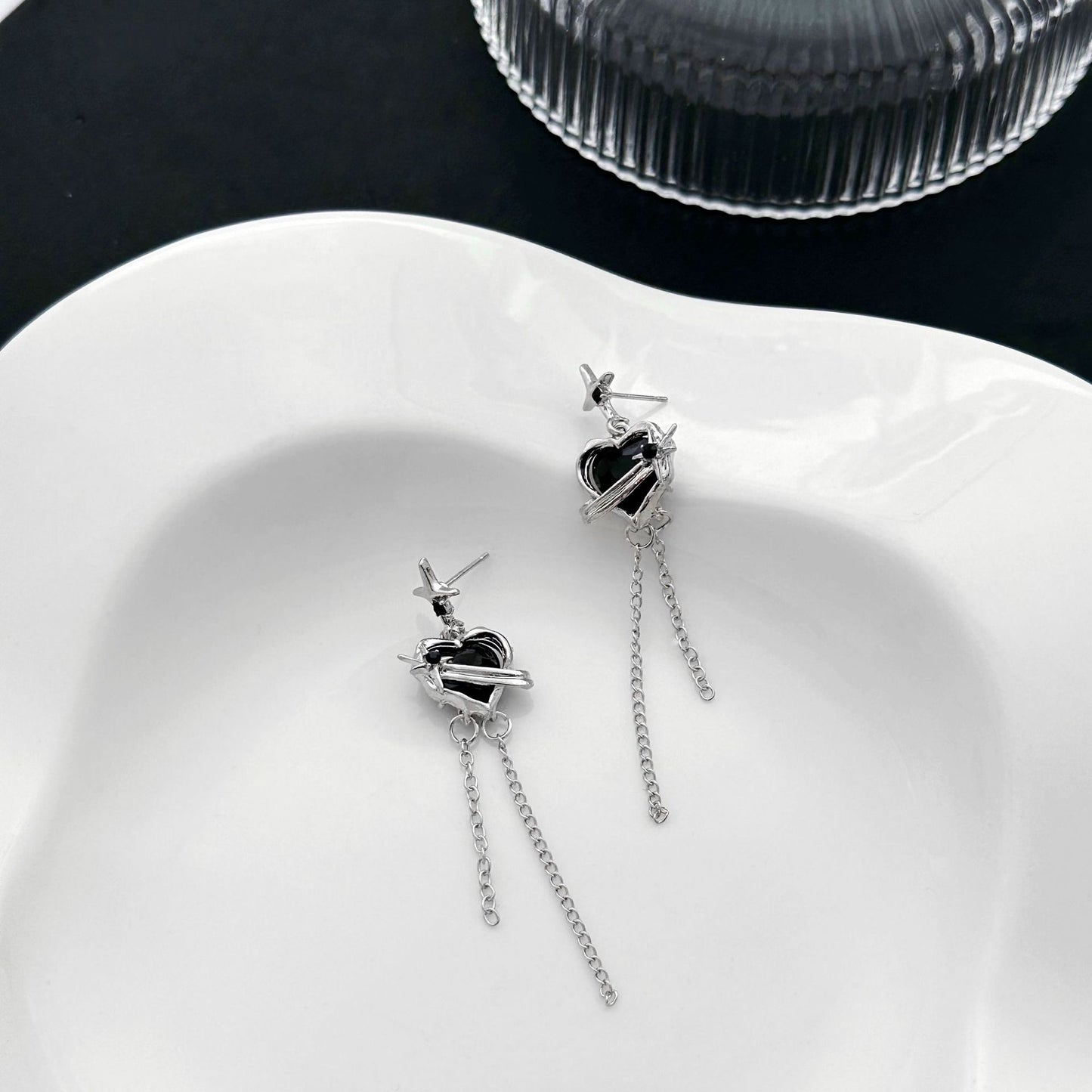 Alloy diamond studded star earrings MIC-MDD153