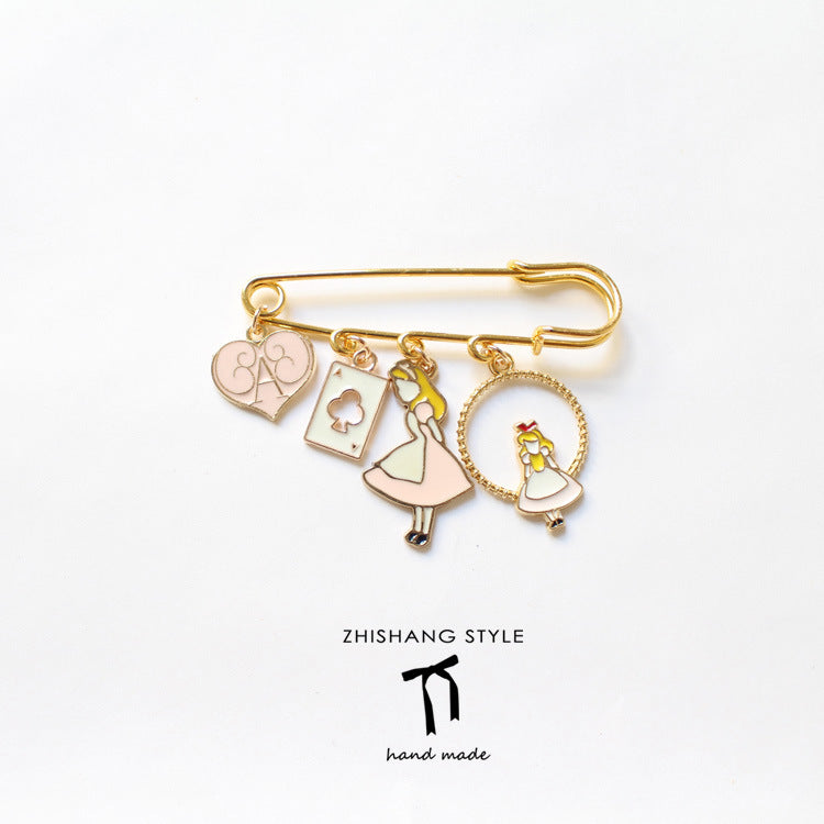 Alloy Rabbit Clock Poker brooch (Minimo de Compra 2) MIC-ShangS012