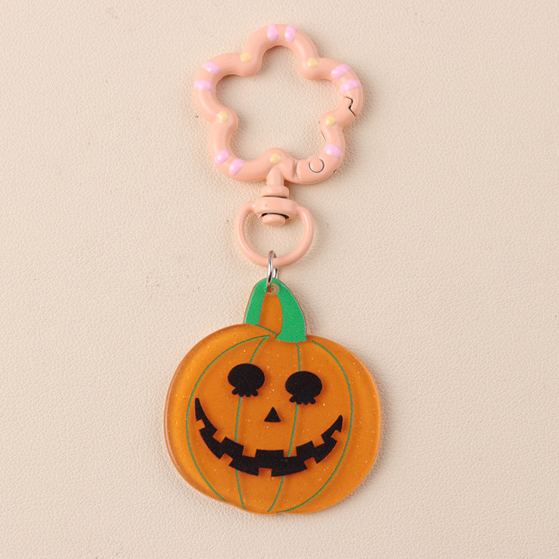 Acrylic Pumpkin Skull keychain MYA-DuA094