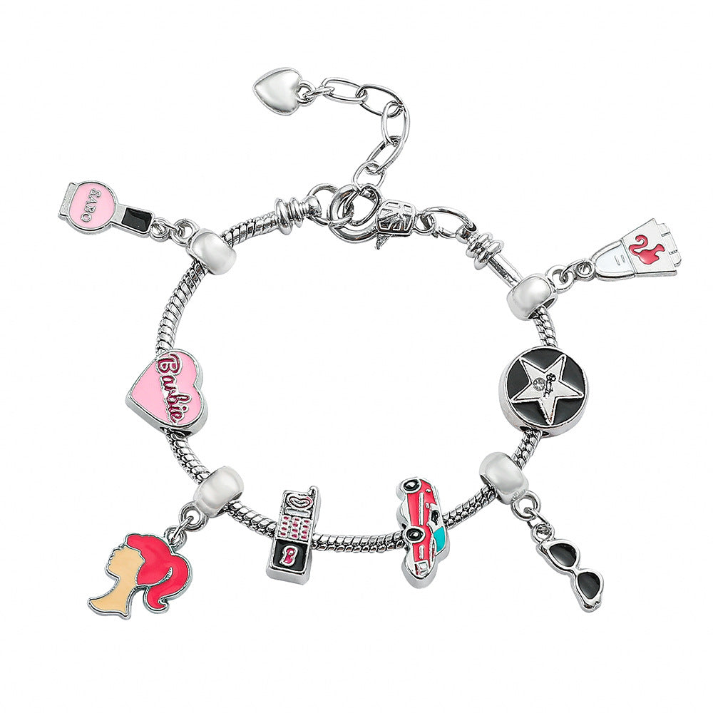 Alloy cartoon Barbie bracelet (Minimo de Compra 5) MIC-ZhuoX024