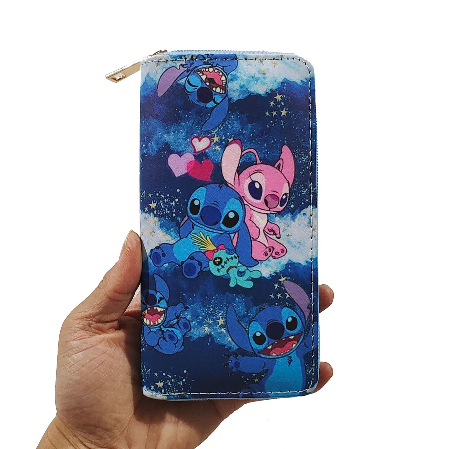 Wallet PU Cute Cartoon Printing Long Zipper Card Holder Clutch MQQ≥3 (S) Dengxin021