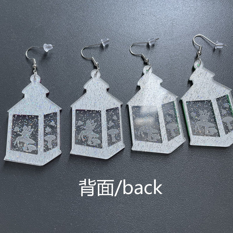 Acrylic kerosene lamp earrings MYA-XueP148