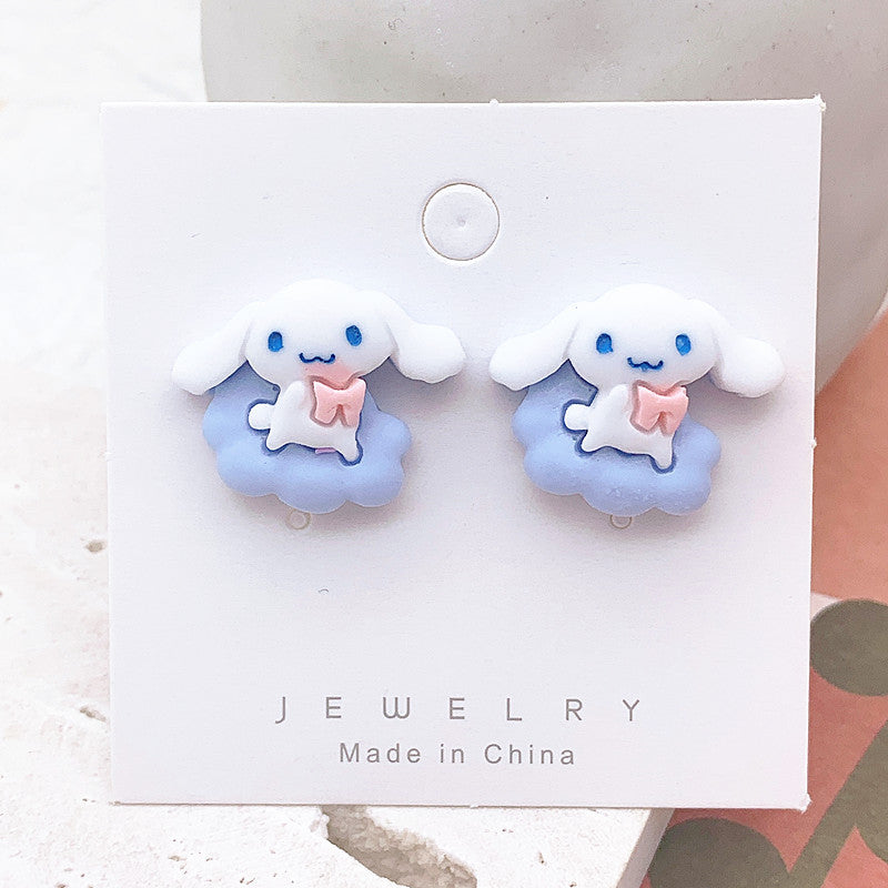 Resin Colored Peach Heart Earrings  (Minimo de Compra 2) MIC-ShiJ003