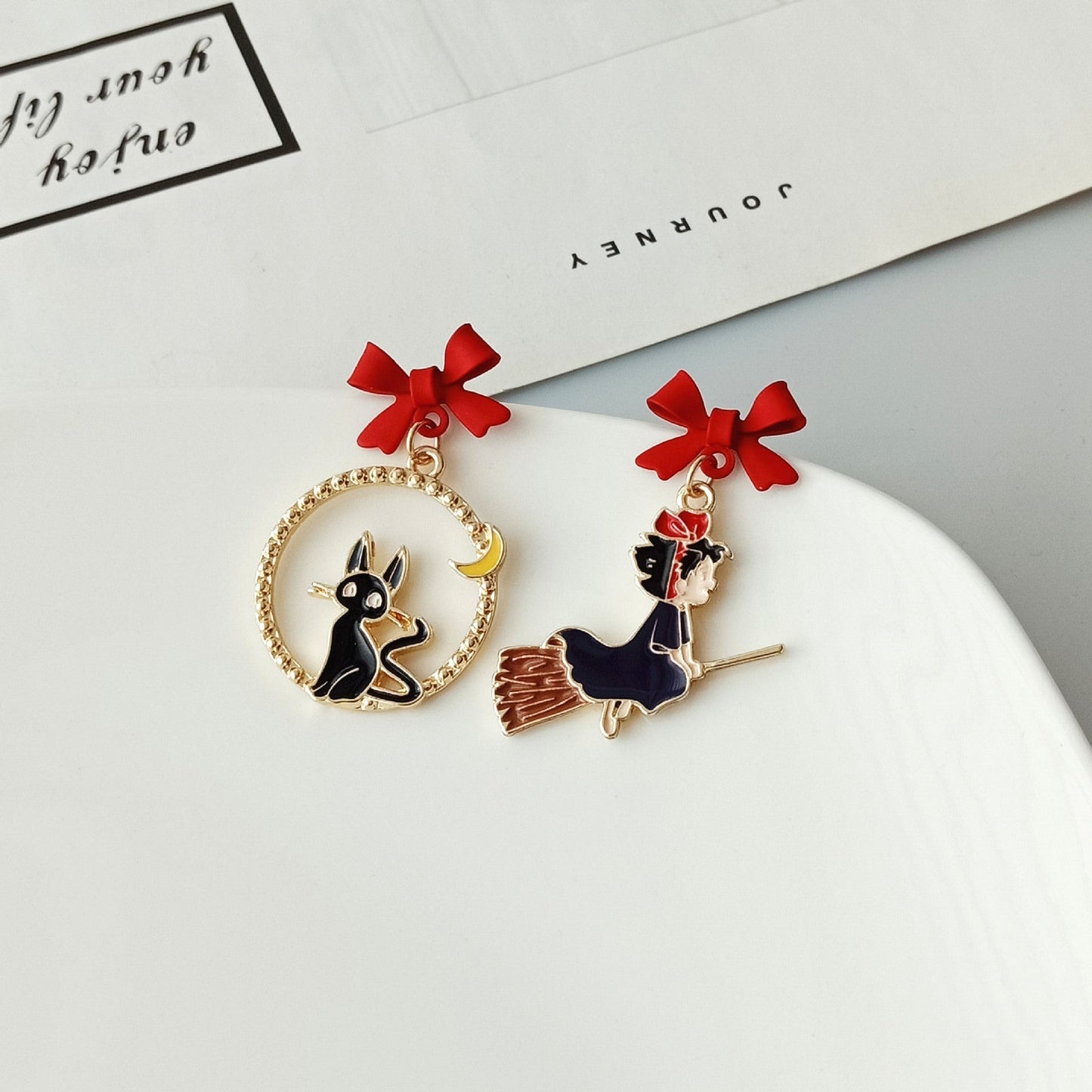 S925 Silver Needle Alloy Enamel Paint Bow Earrings (Minimo de compra 2) YKT001