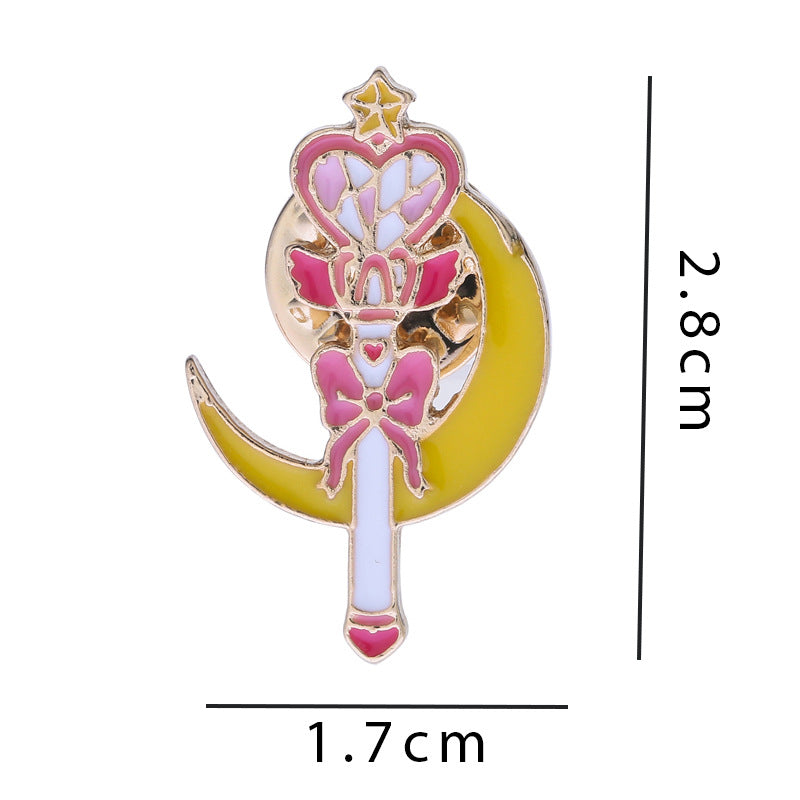 Alloy beautiful girl warrior brooch MYA-ChenW006