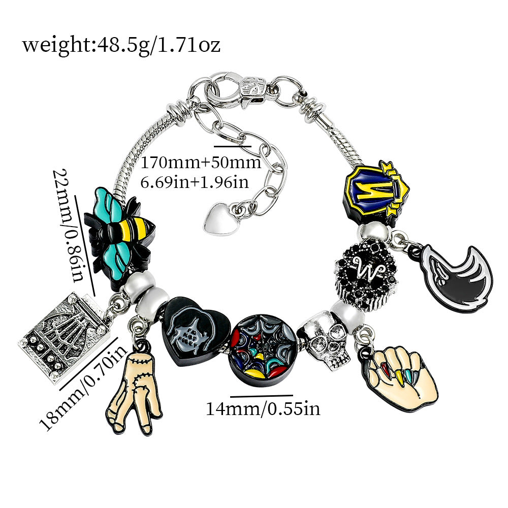 Alloy Black Wednesday Bracelet (Minimo de Compra 4) MIC-BoS014