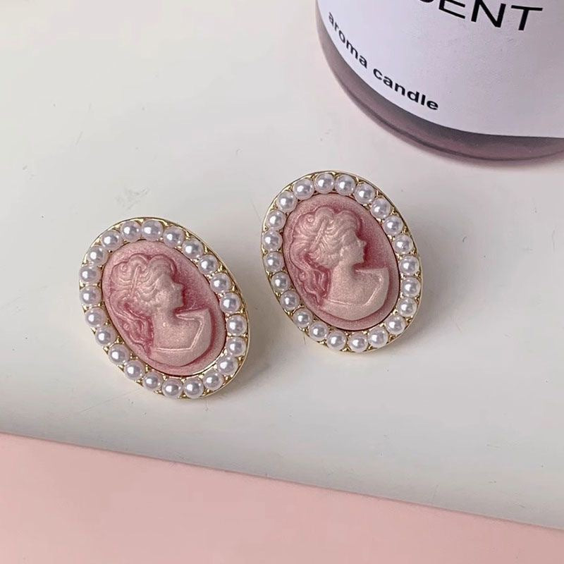 Alloy Beauty Head Like Earrings MIC-DongJ001