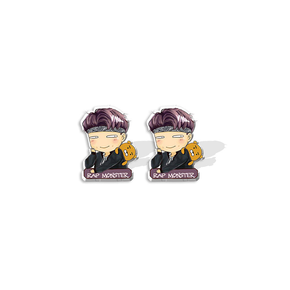 Acrylic BTS bulletproof youth group earrings (Minimo de compra 5) MYA-XiangL053