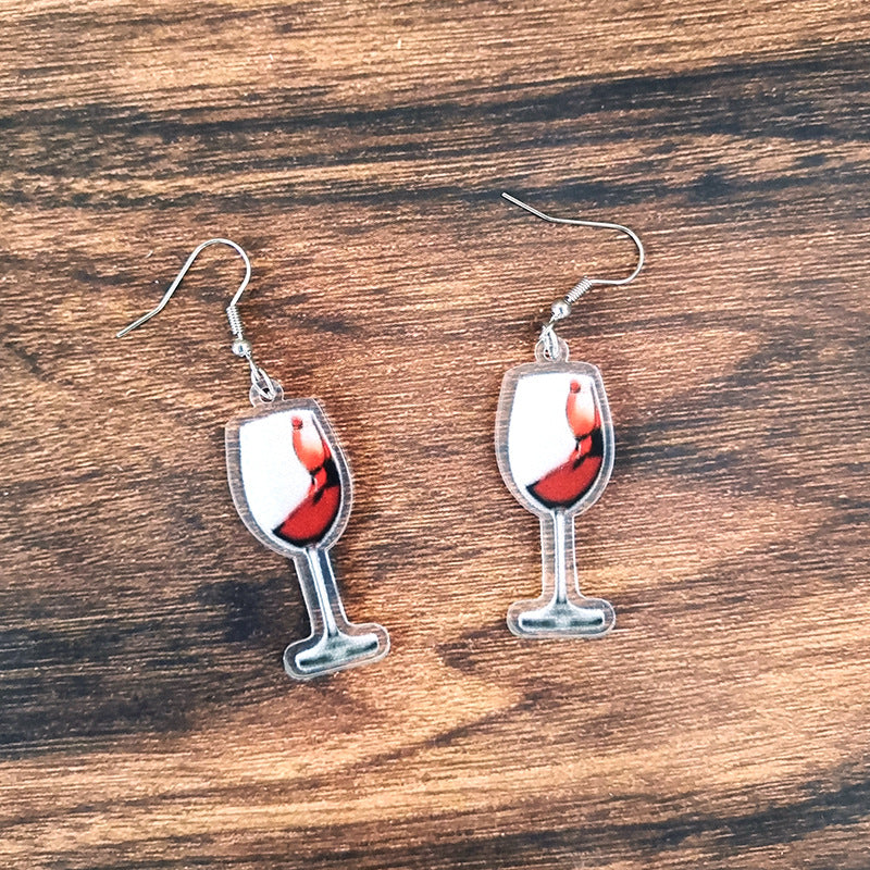 Alloy Fun Beer Cup Earrings (Minimo de Compra 5) MIC-JueJ027