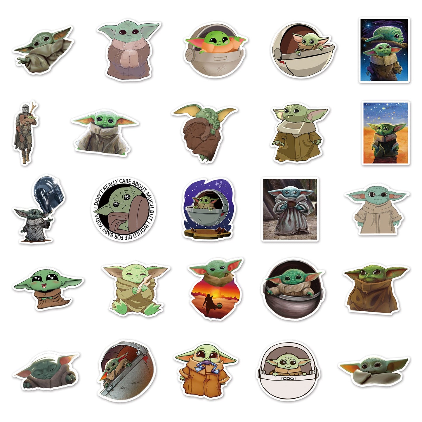 PVC Yoda Cartoon Luggage Sticker MIC-ManQ010