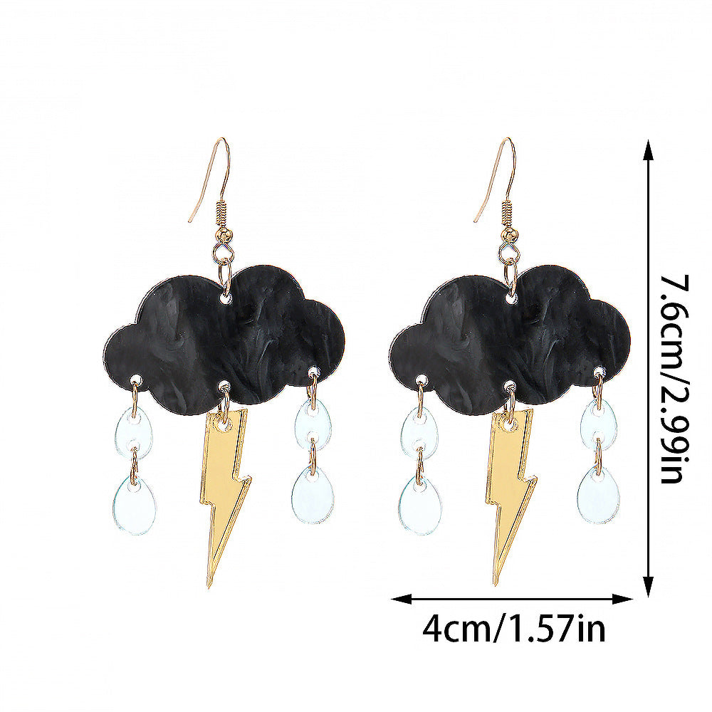 Acrylic new cloud lightning earrings (Minimo de compra 5) MIC-ManT036