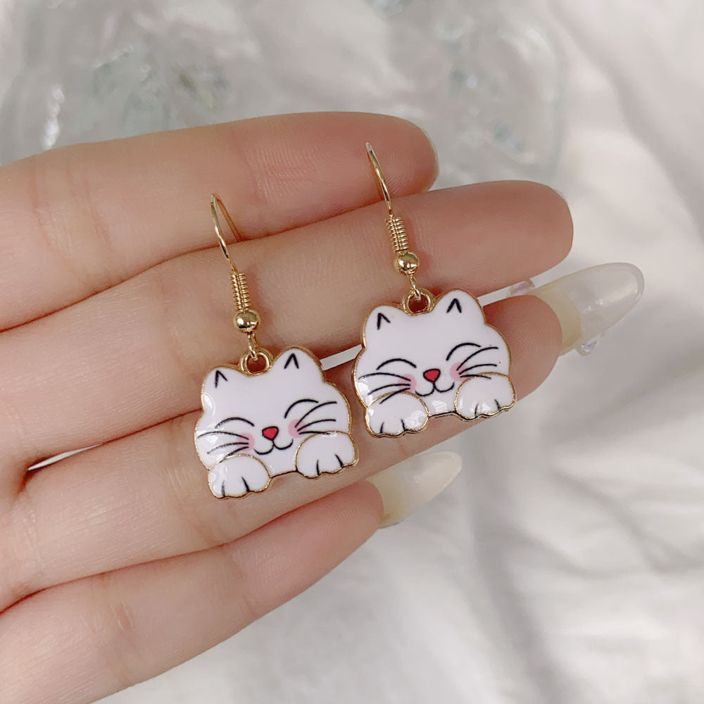 Acrylic cartoon cat earrings (Minimo de compra 2) MYA-YiD035