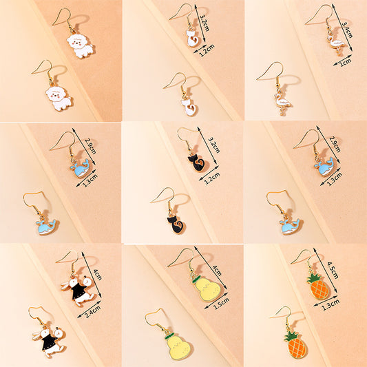 Acrylic cartoon sweet and cute cat earrings (Minimo de Compra 2) MYA-YueS010