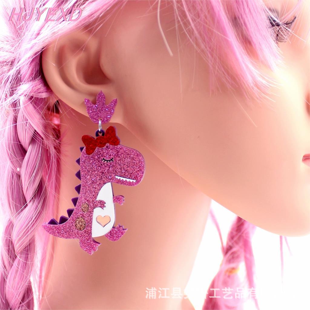 Acrylic Cute Dinosaur Egg Earrings (Minimo de compra 5) MYA-XiaoY021