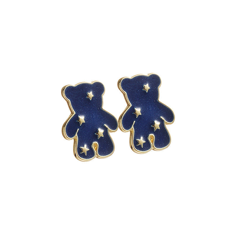 Alloy bear earrings MIC-YuA002