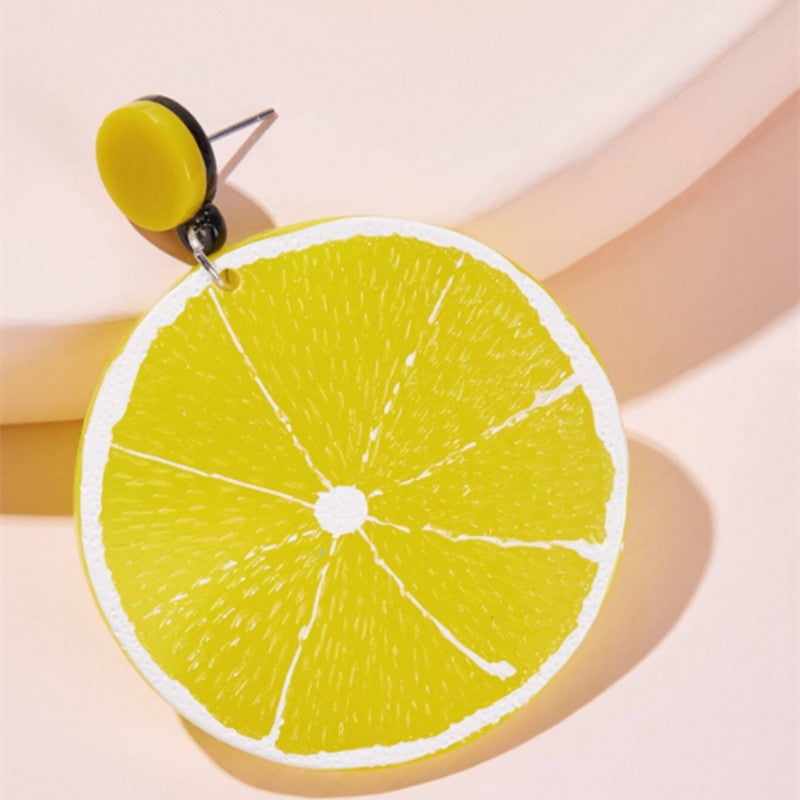 Acrylic board fruit earrings MIC-KaiQ003