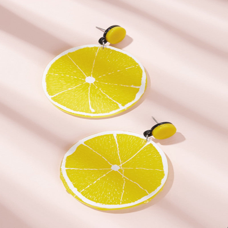 Acrylic board fruit earrings MIC-KaiQ003