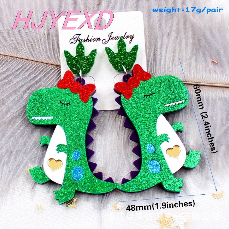 Acrylic Cute Dinosaur Egg Earrings (Minimo de compra 5) MYA-XiaoY021