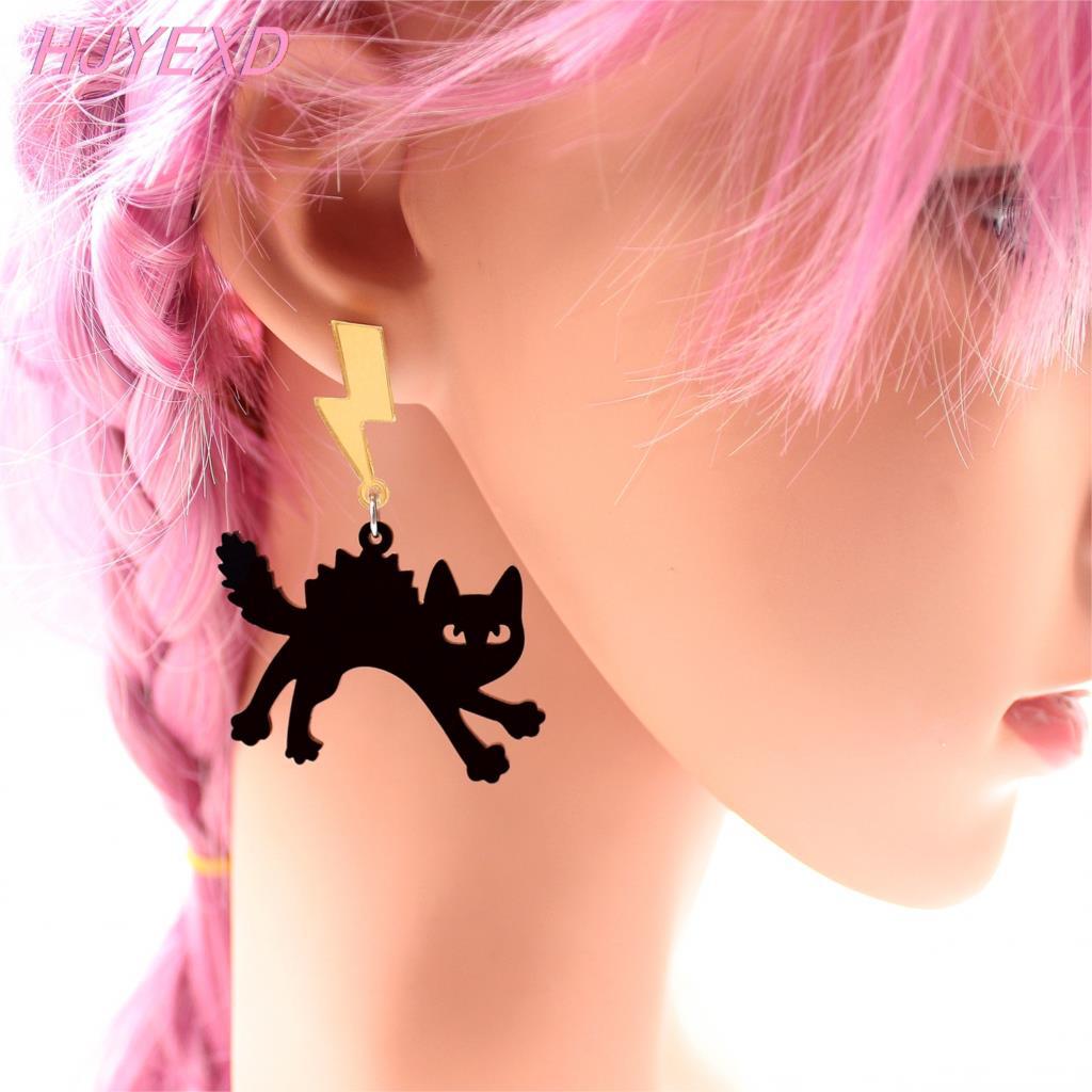 Acrylic lightning cat earrings Minimo de compra 5 MIC-XiaoY006