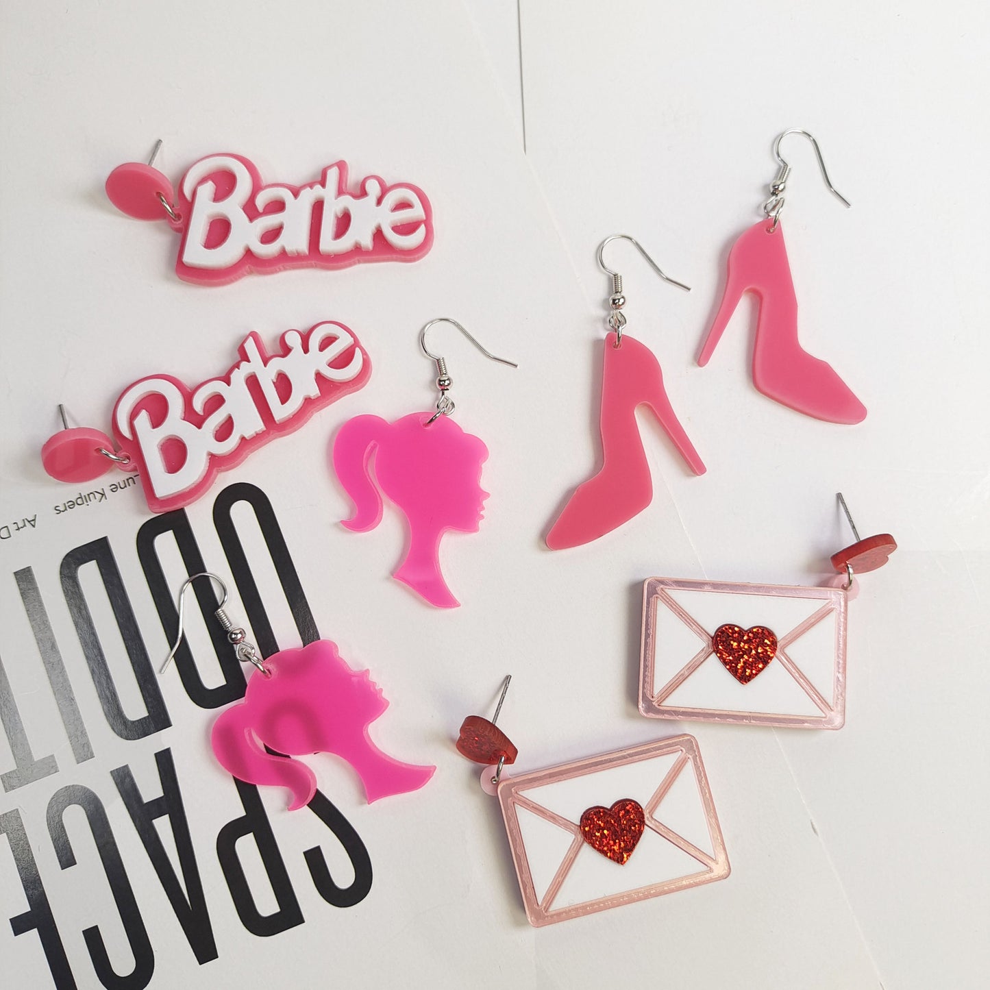 Alloy Love Letter Earrings MIC-JiaY024