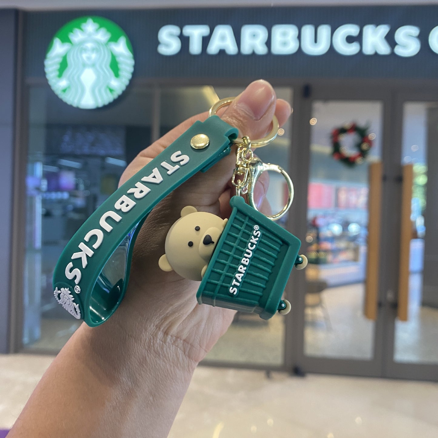 PVC cartoon Starbucks milk tea cup keychain MIC-PengY050