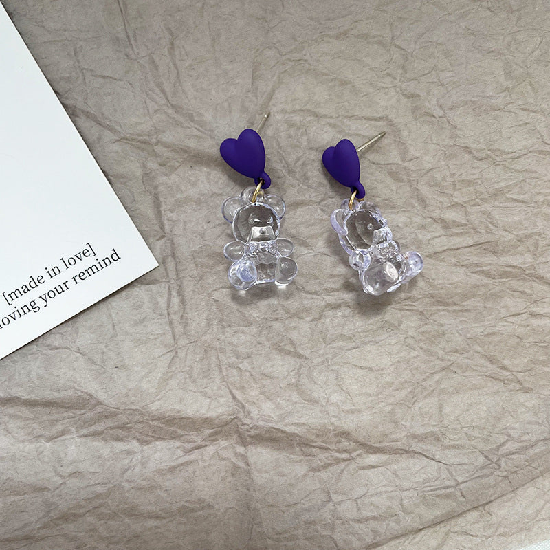 Alloy Bear Love Earrings MYA-ABL033