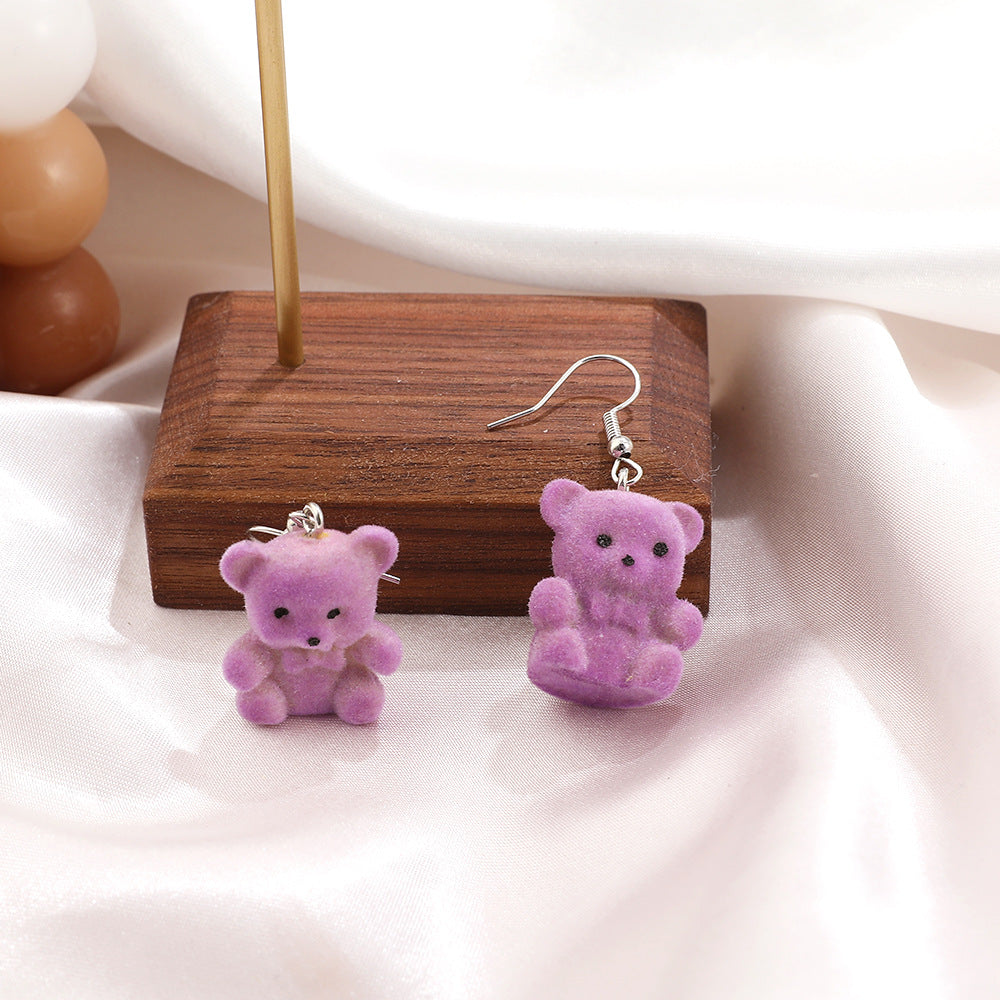 Plush Cute Bear Earrings MIC-YiYuan014