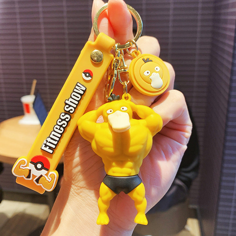 PVC cartoon muscle keychain MIC-ZhiC004